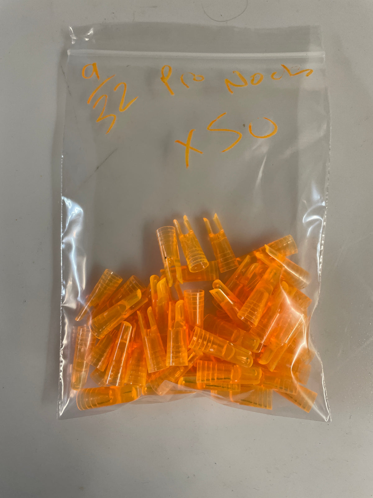 New 9/32 pro nocks x50, orange.