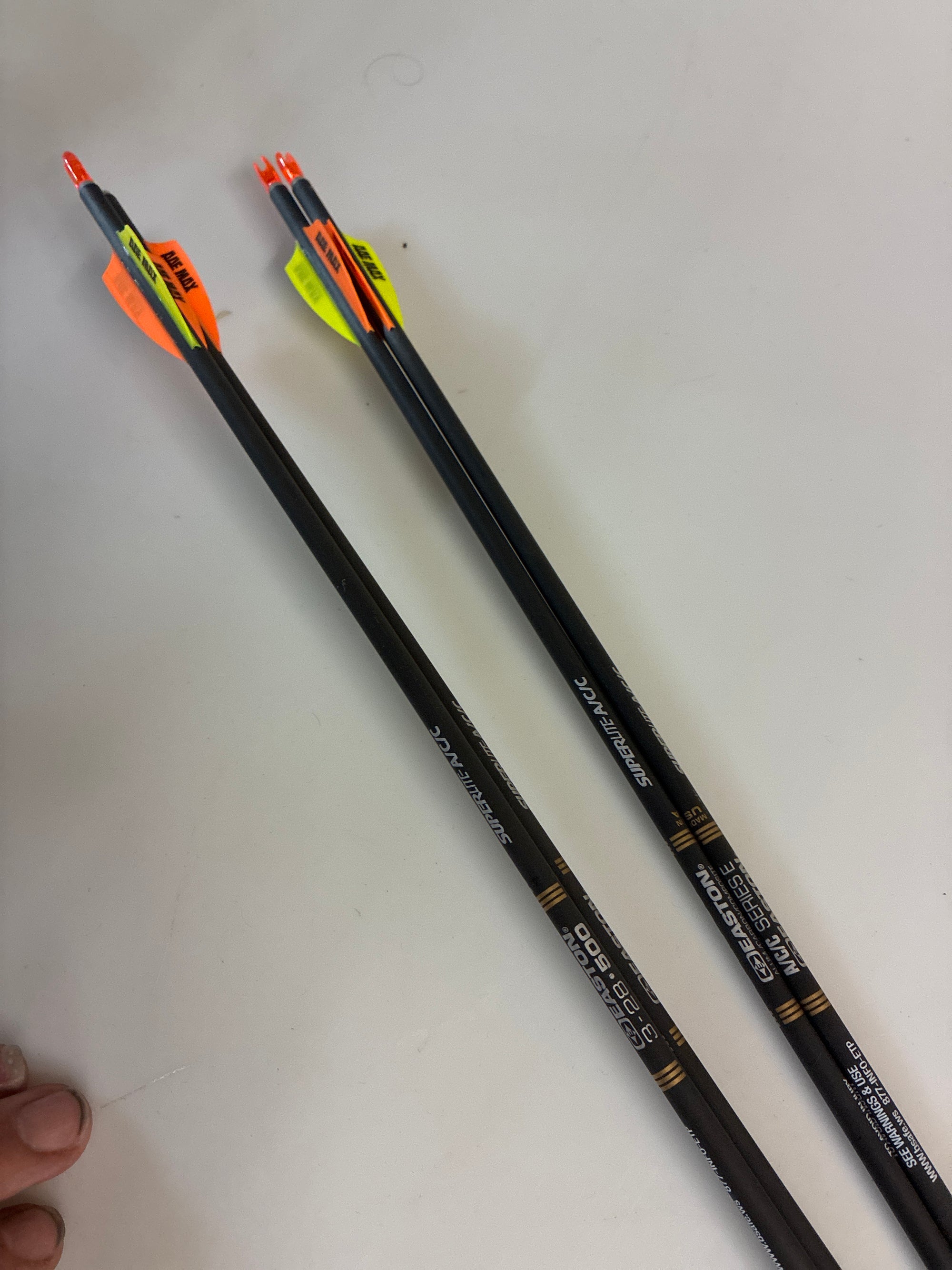 4x Easton ACC 3-28 500’s @ 30.25”