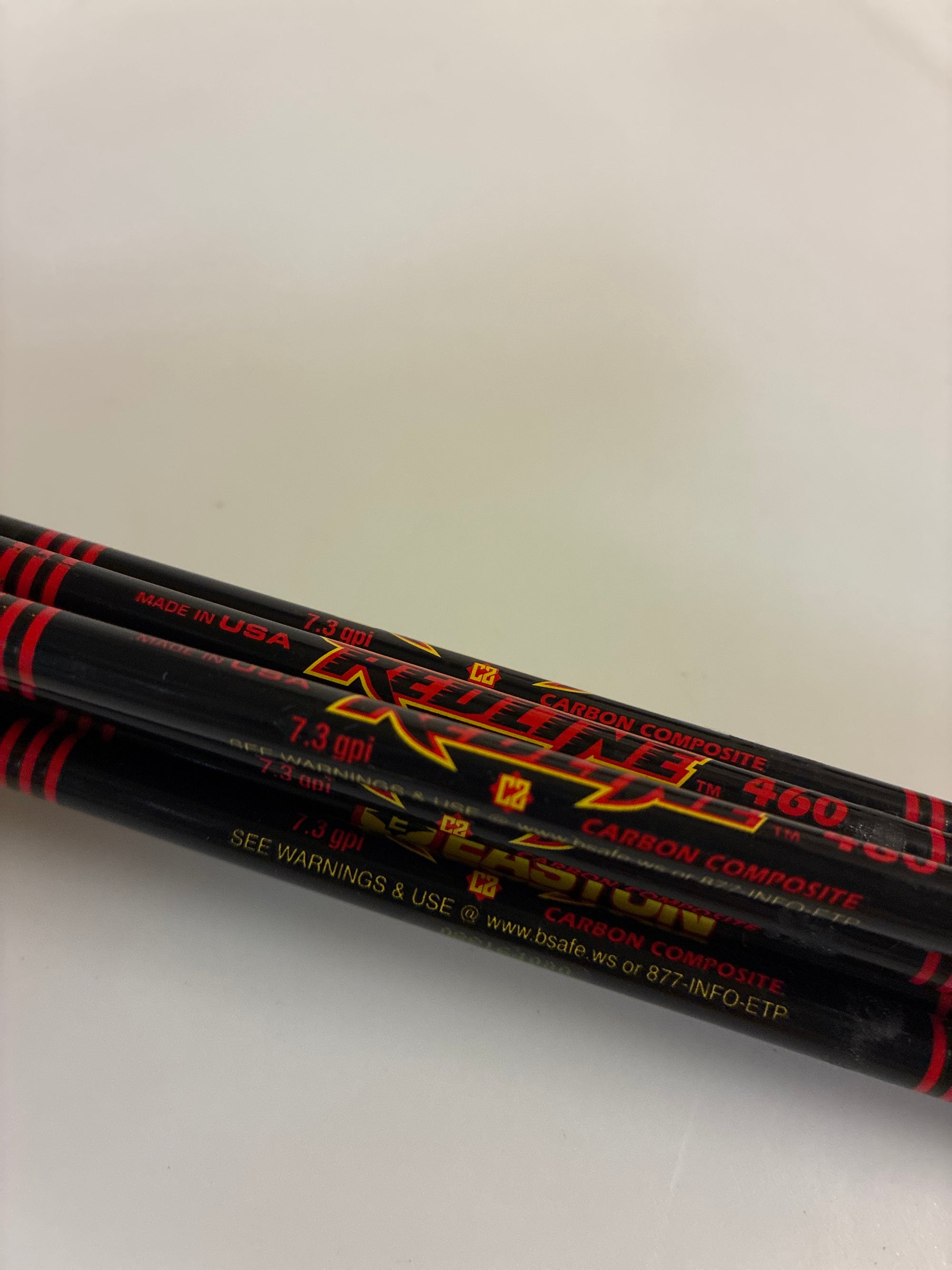 8x Easton Redline 460’s @ 32”. Uni bushes fitted and points fitted.