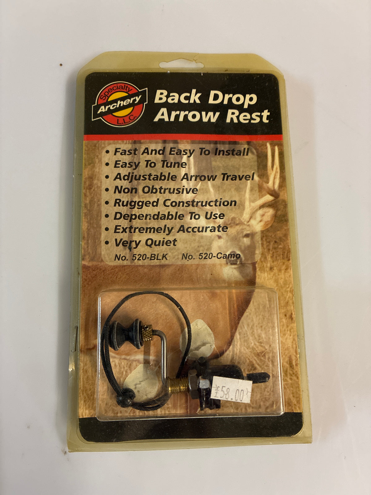 Specialty Archery Back Drop compound arrow rest.