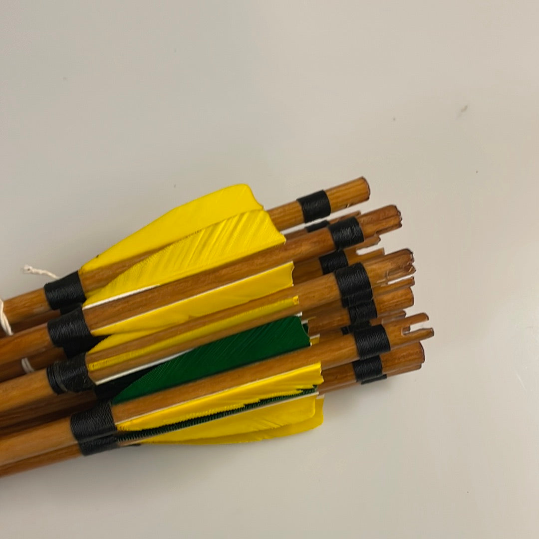 Handmade primitive self nocked arrows x12.