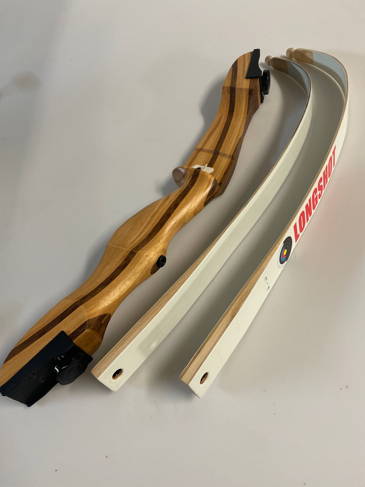 Second hand Longshot trainer recurve bow. 66-26lbs, left hand.