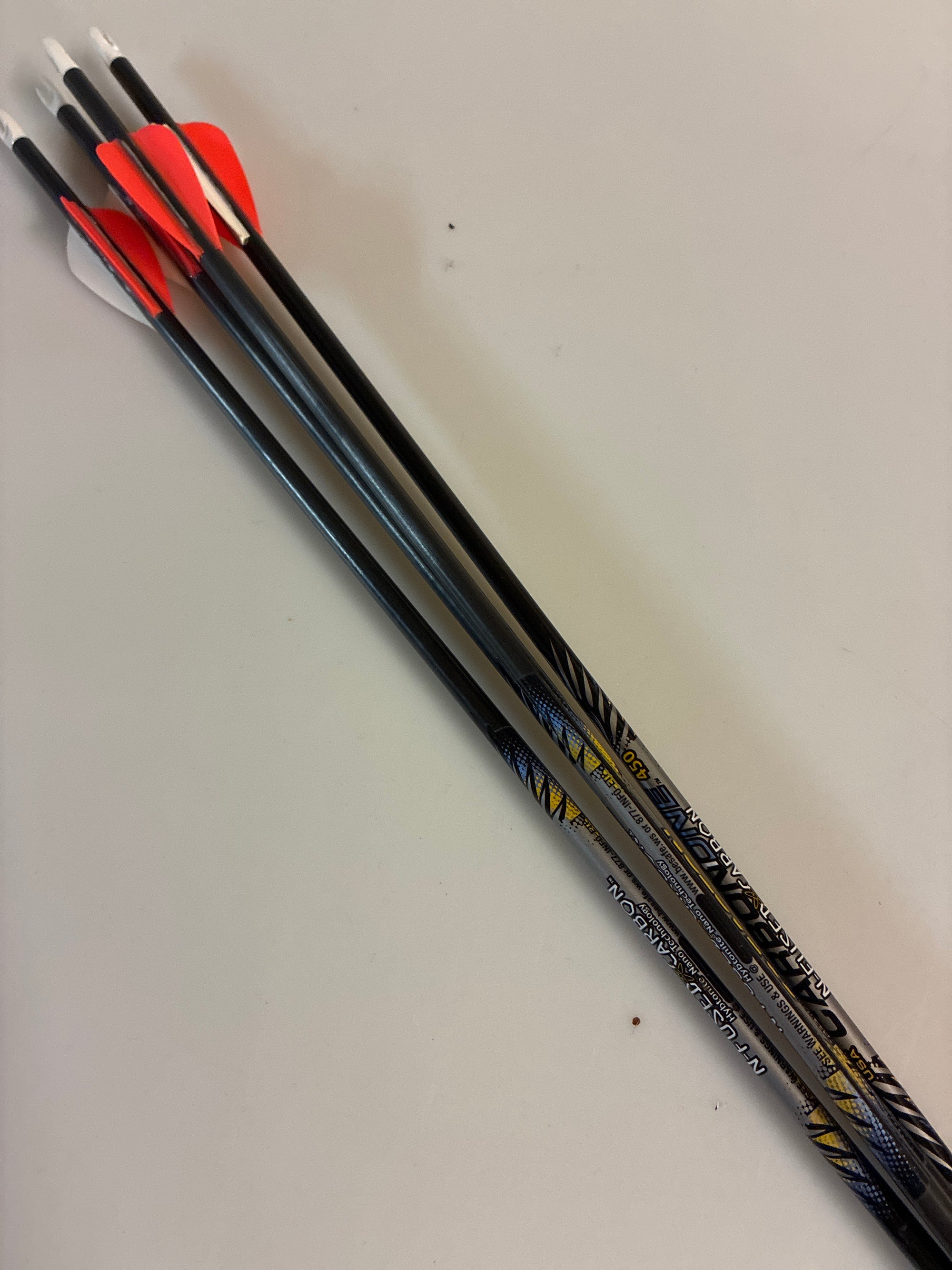 4x Carbon One arrows 450’s @ 26”.