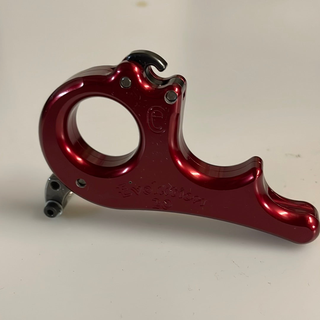 Second hand Carter Evo20 resistance release aid. 3finger, red anodised.