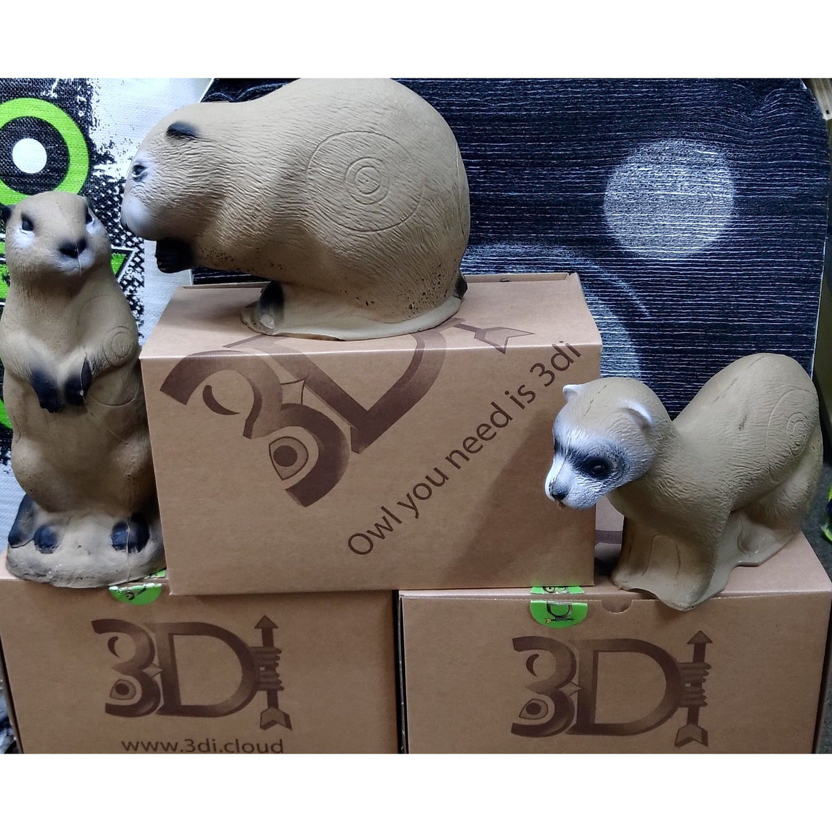 SRT 3D Set of 3 (Mink, Muskrat, Prarie Dog)