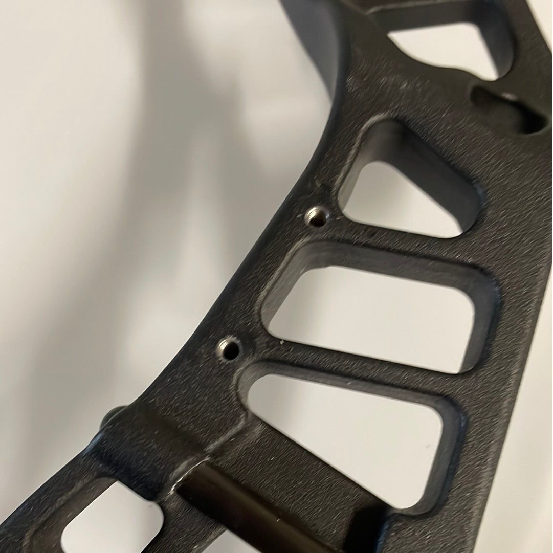 Second hand Hoyt PowerMax/left hand, 30-40lb, 24-25”, black with green limbs.